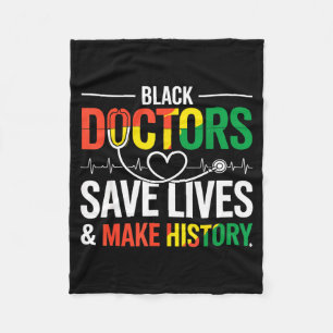 Cobertor De Velo Médicos Negros Salvam Vidas Mês da História Negra