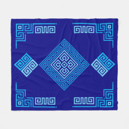 Cobertor De Velo Medidor Grego - Chave Grego - Sombras do azul