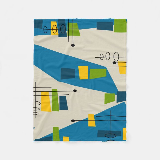 Cobertor De Velo Médio-Século Moderno Inspirou Flórida Blanket 27 (Frente)