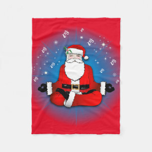 Cobertor De Velo Meditação de papais noeis Fleece Blanket