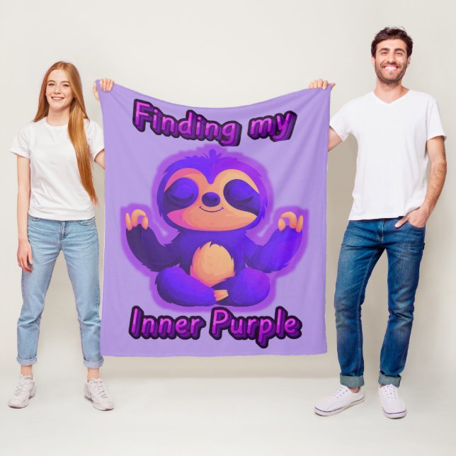 Cobertor De Velo meditando preguiça roxa Encontrando meu Púrpura In (In Situ)