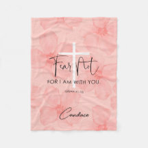 Medo Floral Rosa Não Isaiah 41:10 Bíblia Verso