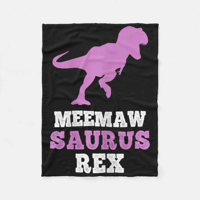 Cobertor De Velo Meemaw-saurus Rex Dino Dinosaur Meemawsaurus Funny (Frente)