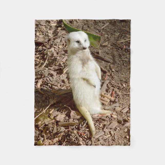 Cobertor De Velo Meerkat Branco, Pequeno Flórida. (Frente)