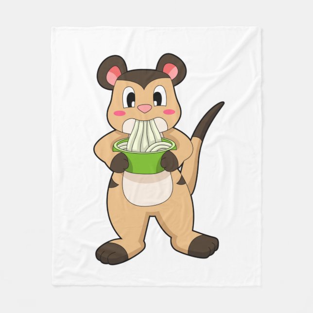 Cobertor De Velo Meerkat com Ramen (Frente)