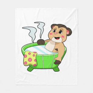 Cobertor De Velo Meerkat em Bathing na Bathtub