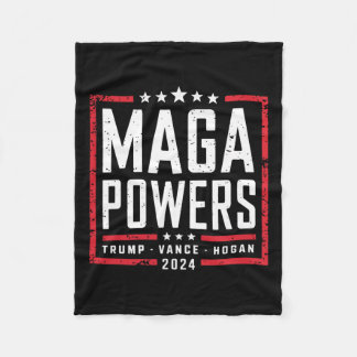 Cobertor De Velo Mega Powers Trump Vance Hogan 2024 Funny Patriótic