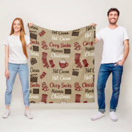 Cobertor De Velo Meias de cacau quente e filmes de Natal aquecidos