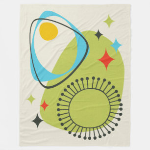 Cobertor De Velo Meio século Moderna Idade Atômica 14 Verde, Azul