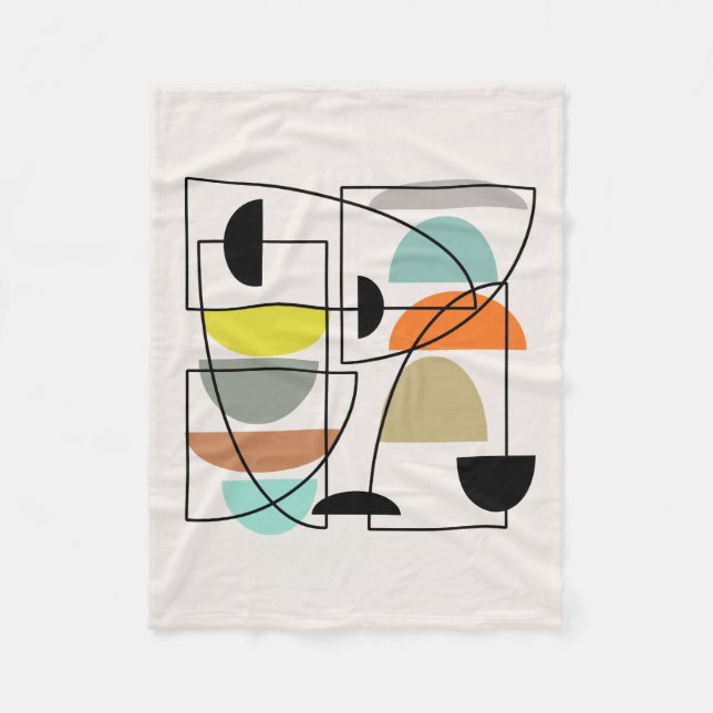 Cobertor De Velo Meio século Moderno "Bolinhos" (Frente)