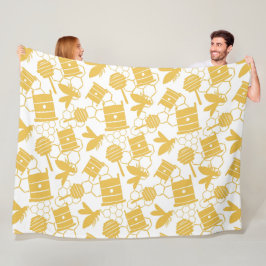 Cobertor De Velo Mel Bee Fleece Blanket