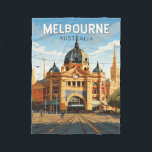 Cobertor De Velo Melbourne Austrália Viagem Art Vintage<br><div class="desc">Design de viagem de vetor retro de Melbourne. Melbourne é a capital costeira do sudeste australiano de Victoria. No centro da cidade está o desenvolvimento moderno da Praça da Federação,  com praças,  bares e restaurantes pelo rio Yarra.</div>