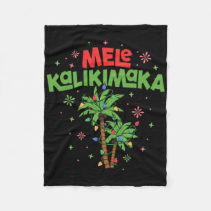 Cobertor De Velo Mele Kalikimaka Havaiano Luz de Natal Árvore Palme