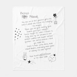 Cobertor De Velo Melhor Amigo - Letra Fleece Blanket