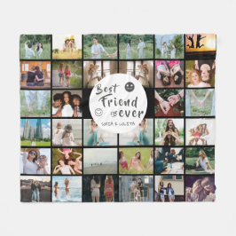 Cobertor De Velo Melhor Amigo para a Colagem de 34 Fotografias em B