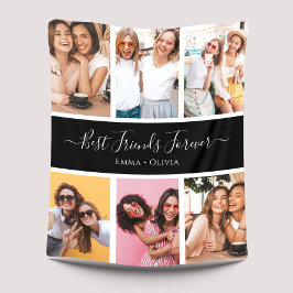 Cobertor De Velo Melhor Amigos de Script Manuscrito com Nomes 6-Fot