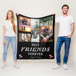 Cobertor De Velo Melhor amigos modernos Foto Collage Fleece Blanket