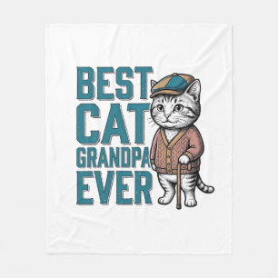 Cobertor De Velo Melhor Avô de Gato de Todos os Tempos Camisa Vinta