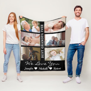 Cobertor De Velo Melhor Avô já Personalizado Fotografias Nome par