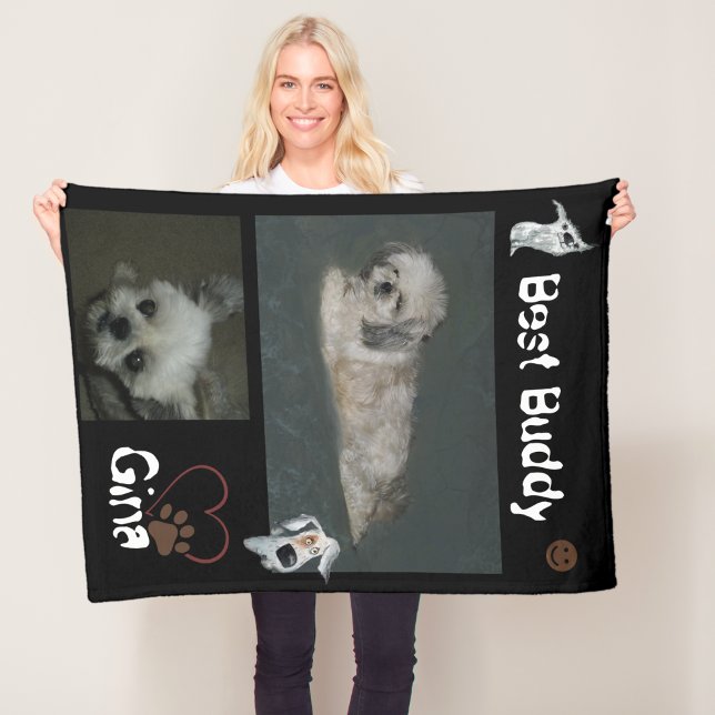 Cobertor De Velo Melhor Blanket de Fleece Buddy (Best Buddy Dog Shih Tzu Fleece Blanket)