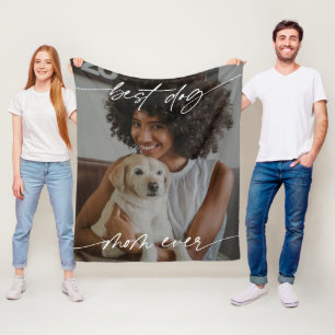 Cobertor De Velo Melhor Cachorro Moderno Mãe Alguma Vez Escuro Escr