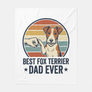 Cobertor De Velo Melhor Camisa de Pai de Fox Terrier de Todos os Te