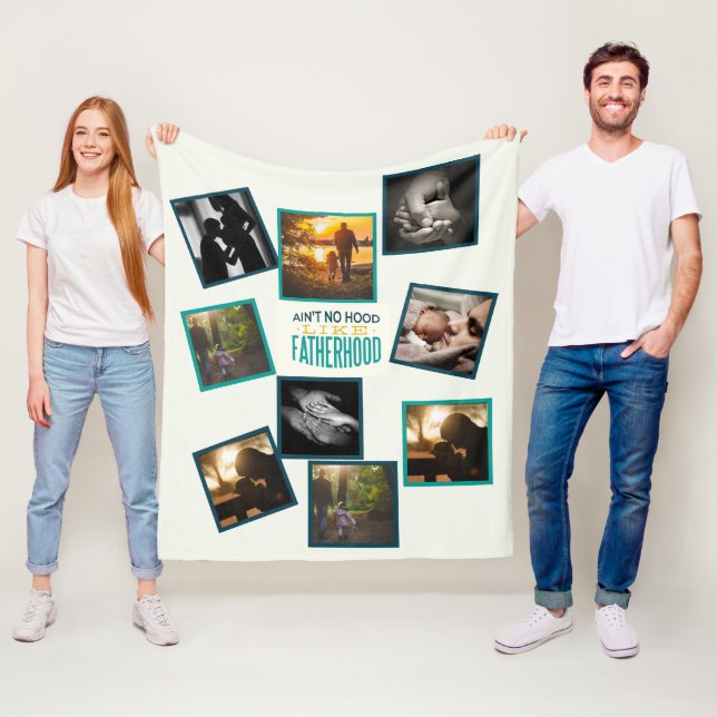 Cobertor De Velo Melhor citação de paternidade da colagem de fotos  (In Situ)