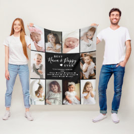 Cobertor De Velo Melhor Colagem de 10 Fotos de Nana e Poppy