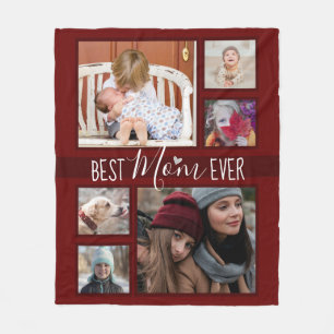 Cobertor De Velo Melhor Colagem de Fotografias Múltiplas da Mãe