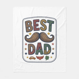 Cobertor De Velo Melhor Design de Pai Bigode Vintage Vector Pai_1