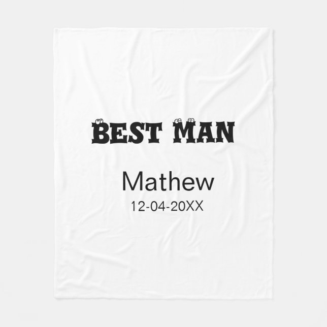 Cobertor De Velo Melhor despedida de solteiro adicionar nome data s (Frente)