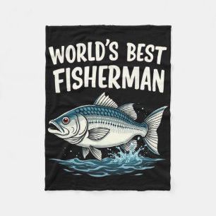 Cobertor De Velo Melhor Entusiasta de Pesca Pescador do Mundo
