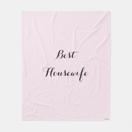 Cobertor De Velo Melhor esposa do lar Fleece Blanket