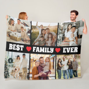 Cobertor De Velo Melhor família de sempre 6 colagem de fotos 