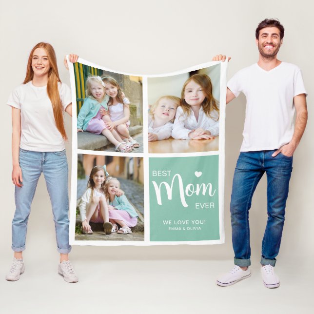Cobertor De Velo Melhor Mãe Alguma Vez Colagem Fotográfica (In Situ)