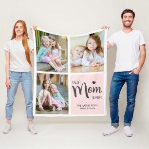 Cobertor De Velo Melhor Mãe Alguma Vez Colagem Fotográfica Cor-de-r