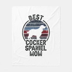 Cobertor De Velo Melhor Mãe de Cachorro - Espanhol de Cocker Vintag