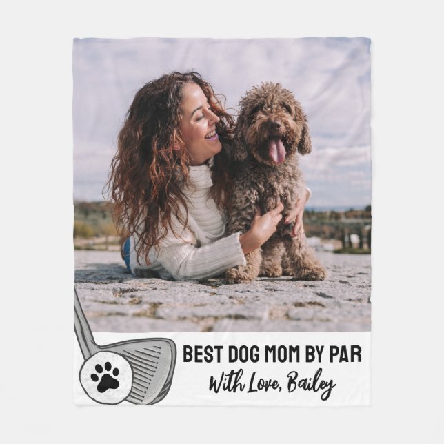 Cobertor De Velo Melhor Mãe De Cachorro Par Golf Fleece Blanket (Frente)