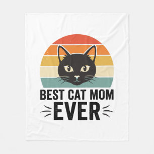 Cobertor De Velo Melhor Mãe de Gato de Todos os Tempos Design Retro