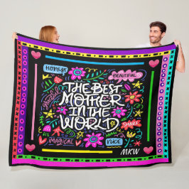 Cobertor De Velo MELHOR MÃE Fleece Blanket
