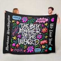 MELHOR MÃE Fleece Blanket
