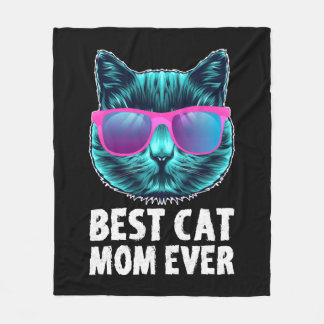 Cobertor De Velo Melhor Mãe Gato Alguma Vez Óculos Engraçados
