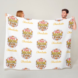 Cobertor De Velo Melhor Mãe Nunca | Floral Wreath | Dia de as mães