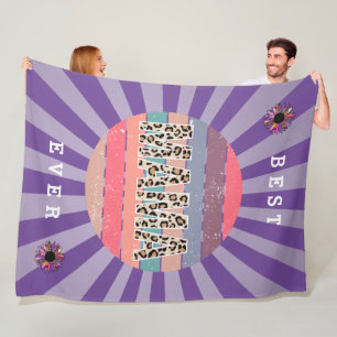Cobertor De Velo Melhor Mãe Purple Floral Personalizar