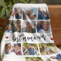 Melhor mamãe de sempre colagem de 12 fotos moderna