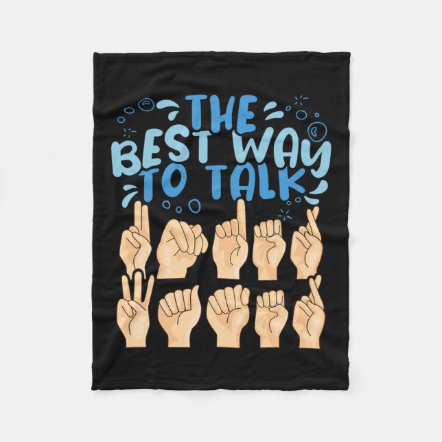 Cobertor De Velo Melhor Maneira De Falar Sobre O Asl American Sinal (Frente)