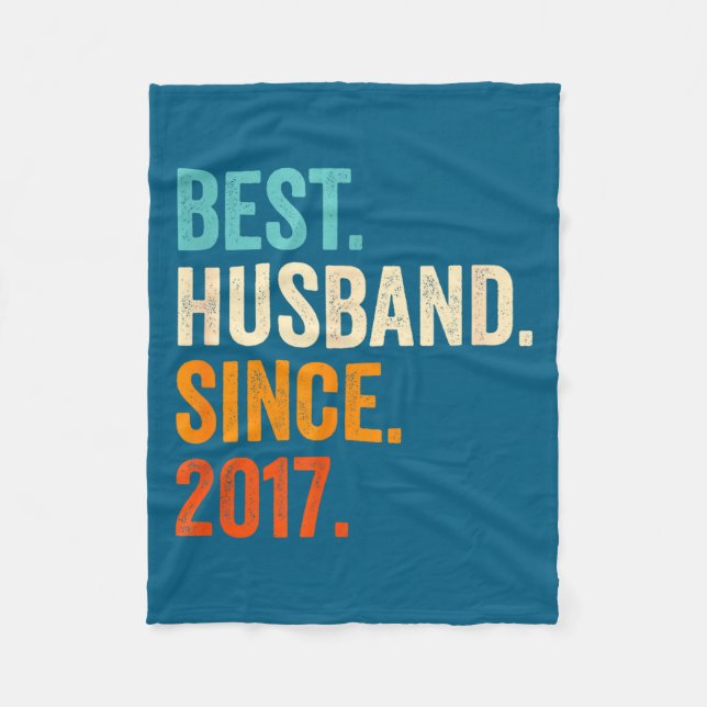 Cobertor De Velo Melhor Marido Desde 2017 8º Casamento (Frente)