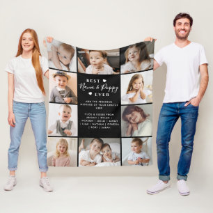 Cobertor De Velo Melhor Moderno de Colagem de 10 Fotos de Nova e Po