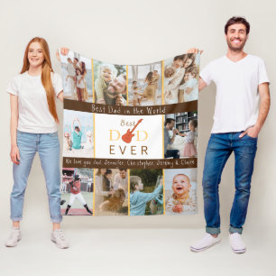 Cobertor De Velo Melhor Pai de Colagem de Fotografias do Dia de os 