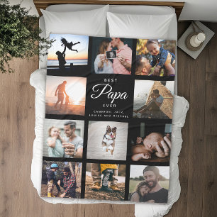 Cobertor De Velo Melhor Pai de Colagem Personalizada de Fotografias